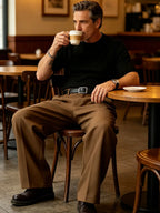 Men's Wide Leg Dress Pants