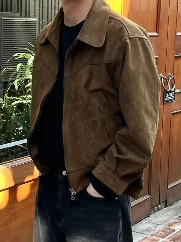 Men's Detroit Suede Bomber Jacket