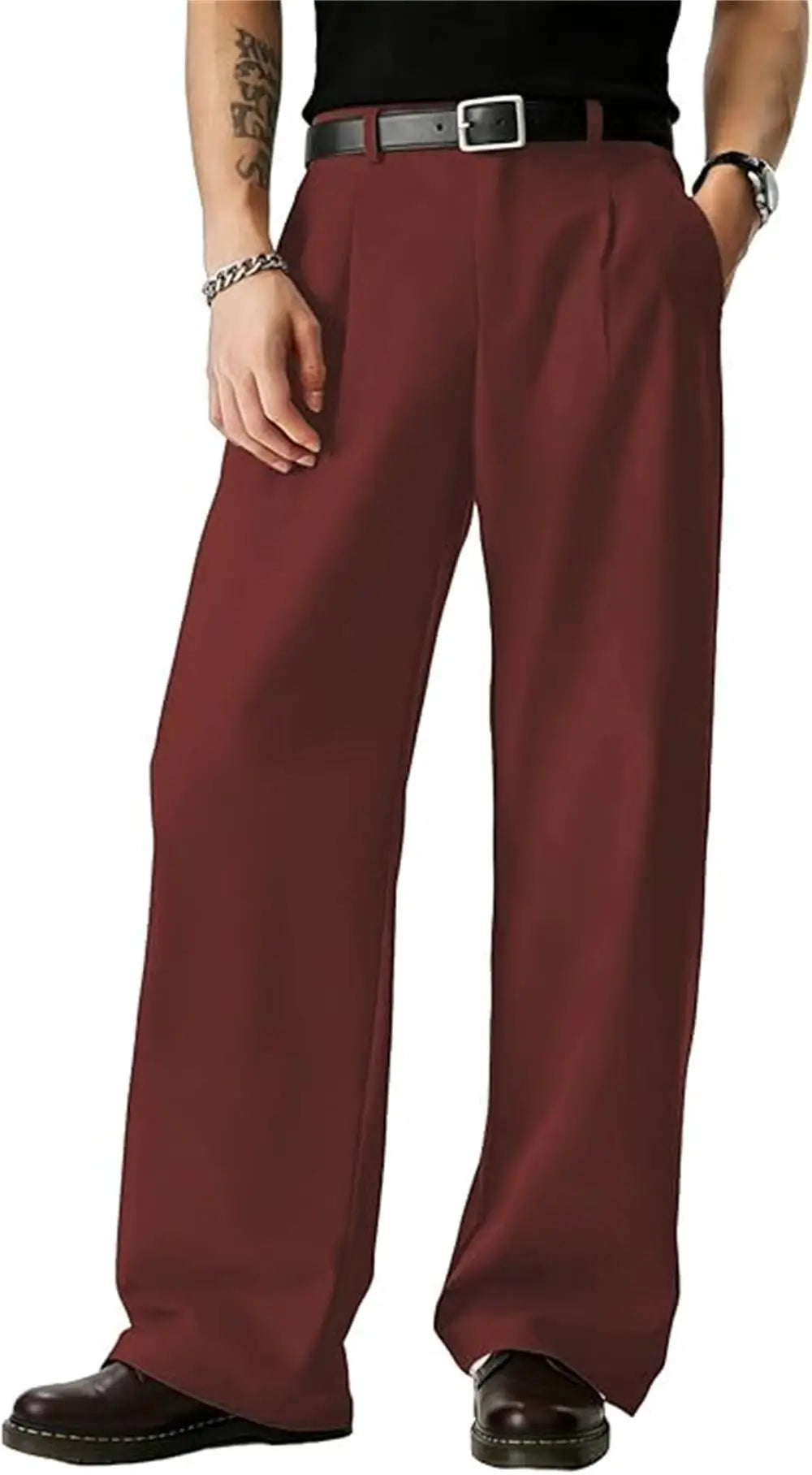 Men's Wide Leg Dress Pants
