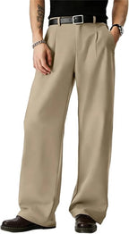Men's Wide Leg Dress Pants