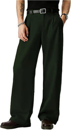Men's Wide Leg Dress Pants