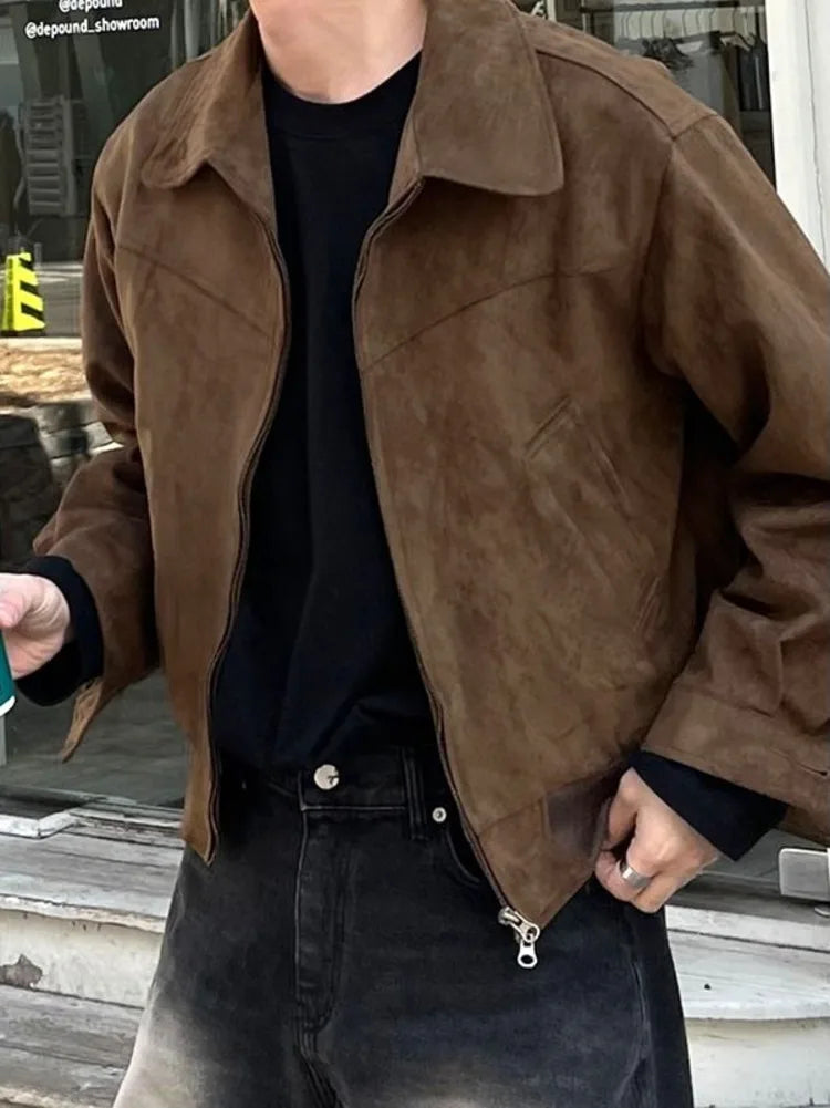 Men's Detroit Suede Bomber Jacket