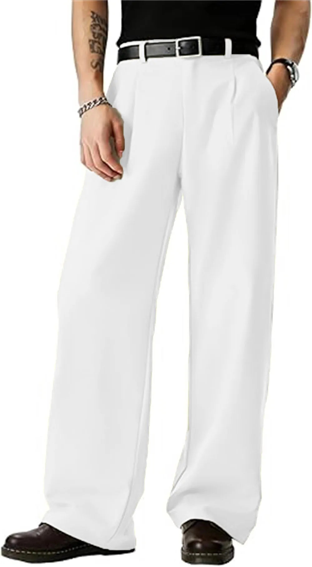 Men's Wide Leg Dress Pants
