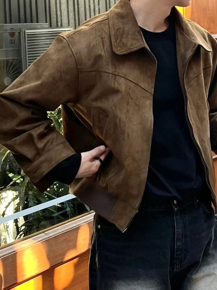 Men's Detroit Suede Bomber Jacket