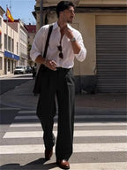 Men's Wide Leg Dress Pants