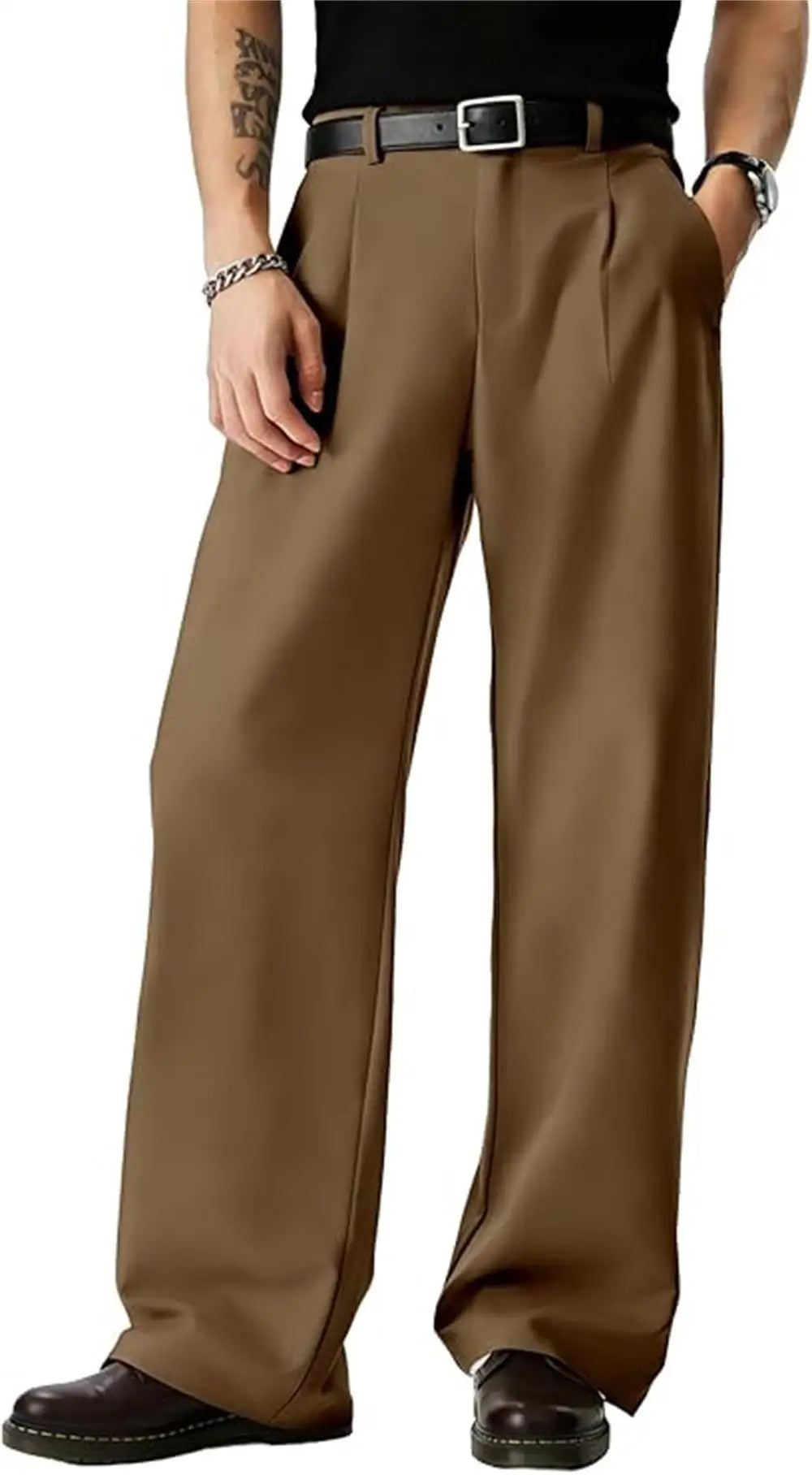 Men's Wide Leg Dress Pants