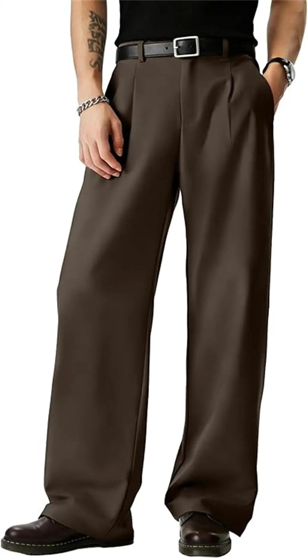 Men's Wide Leg Dress Pants