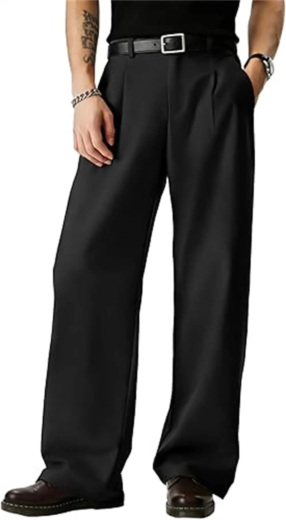 Men's Wide Leg Dress Pants
