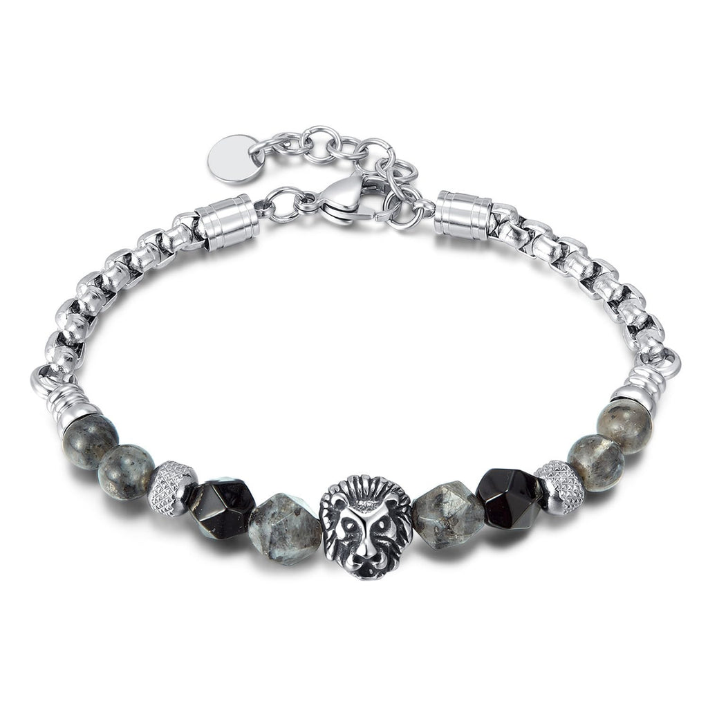 Kim Carrey Italian Handmade Mens Bracelet Stainless Steel Mens Bracelets Birthday Annivesary GiftsCasual Trendy Mens Bracelets Cool