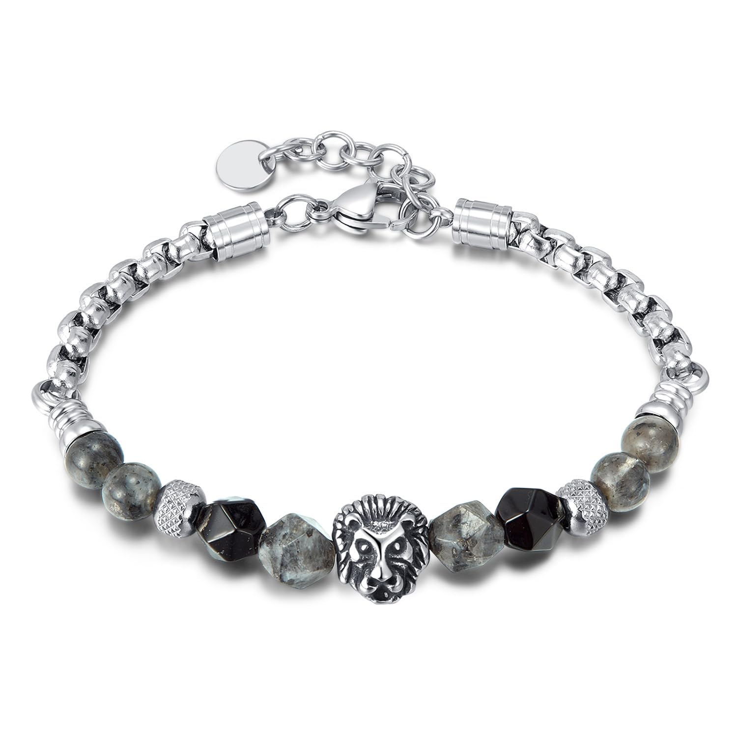Kim Carrey Italian Handmade Mens Bracelet Stainless Steel Mens Bracelets Birthday Annivesary GiftsCasual Trendy Mens Bracelets Cool